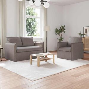 Kanapé Szett 2 pcs Tópszínű 136 x 82 x 85 cm Szövet