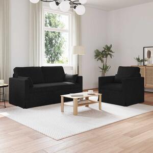 VidaXL Kanapé Szett 2 pcs Fekete 158 x 78 x 80 cm szövet