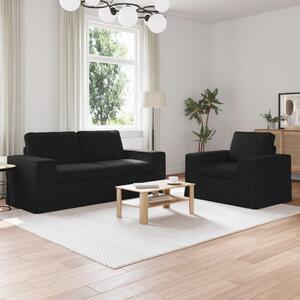 VidaXL Kanapé Szett 2 pcs Fekete 182 x 80 x 82 cm szövet