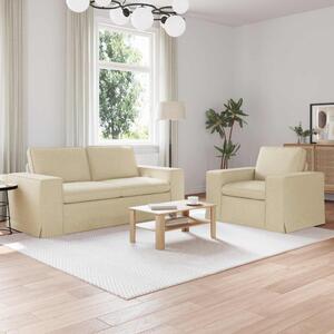 VidaXL Kanapé Szett 2 pcs Krém 182 x 80 x 82 cm szövet