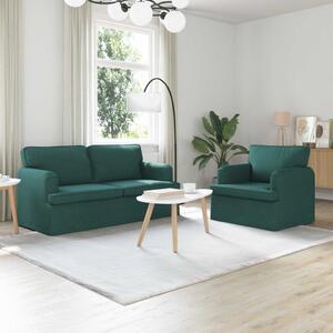 VidaXL Kanapé Szett 2 pcs Sötétzöld 162 x 80 x 85 cm szövet