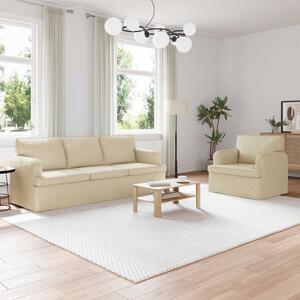 VidaXL Kanapé Szett 2 pcs Krém 201 x 80 x 85 cm szövet