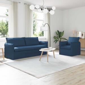 Kanapé Szett 2 pcs Kék 196 x 82 x 85 cm Szövet