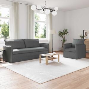 VidaXL Kanapé Szett 2 pcs Sötétszürke 196 x 82 x 85 cm Szövet