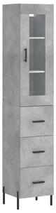 Modern Magas Szekrény - Beton Szürke - 180 cm