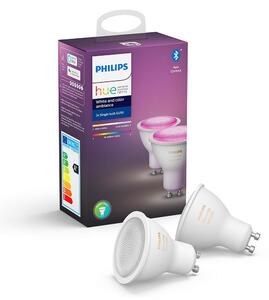 Philips KÉSZLET 2x LED Szabályozható izzó Philips WHITE AND COLOR AMBIANCE GU10/4,3W/230V 2000-6500K P3099