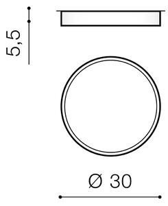 Modern LED mennyezeti lámpa Monza II R 30 3000K fehér