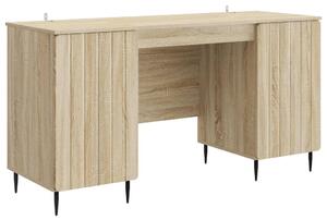 Asztal polcokkal Sonoma Tölgy 142,5 x 50 x 75 cm Szerelt Fa