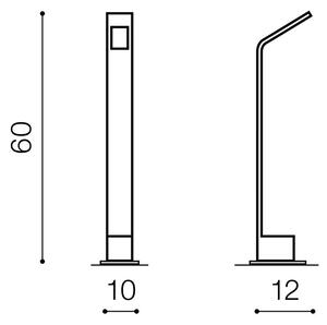 LED kültéri lámpa Agape 60 – Szürke