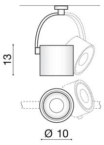 LED spotlámpa Costa Arm fekete