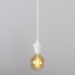 Modern függesztett lámpa fehér, 45 cm-es fekete árnyalattal - Pendel