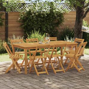 VidaXL Kültéri bistro székek 8 pcs Természetes 40 x 53 x 80 cm