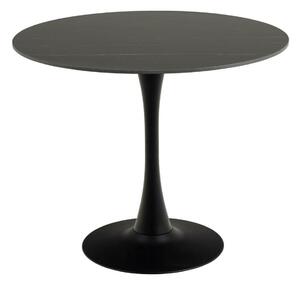 Asztal Norsica 616, 75cm, Fekete márvány