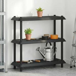Polc egység 3 szint 100 x 40 x 96 cm PP Antracitszürke