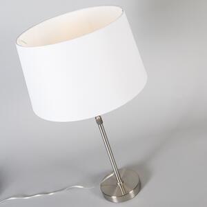 Asztali lámpa acél árnyalatfehér, 35 cm állítható - Parte
