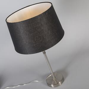 Asztali lámpa acél árnyékfeketével, 35 cm állítható - Parte