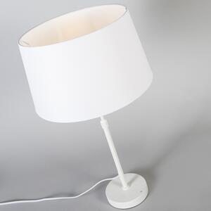 Asztali lámpa fehér, árnyékfehér, 35 cm állítható - Parte