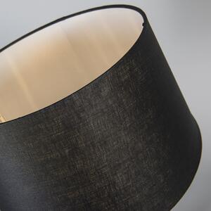 Asztali lámpa fehér, fekete árnyalattal, 35 cm állítható - Parte