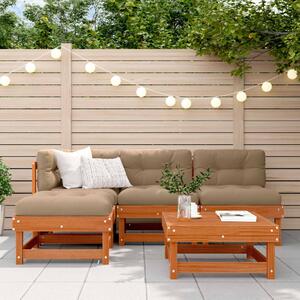 VidaXL Kerti lounge szett 13 pcs Viaszbarna Tömör Fenyőfa