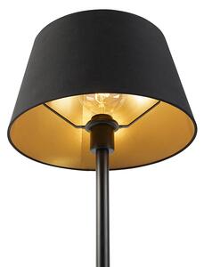 Klasszikus asztali lámpa fekete, fekete árnyalattal 32 cm - Simplo