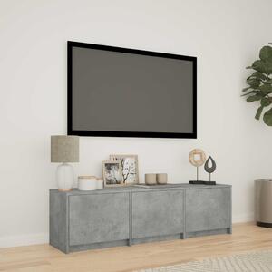 LED-es tévéállvány Beton Szürke 140 x 34 x 40 cm Mérnöki fa