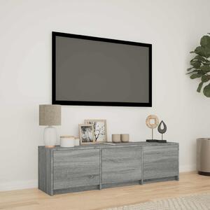 LED-es tévéállvány Szürke Sonoma 140 x 34 x 40 cm Mérnöki fa
