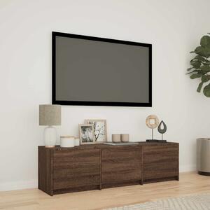 LED-es tévéállvány Barna tölgy 140 x 34 x 40 cm Mérnöki fa