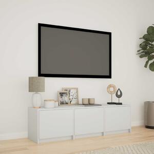 LED-es tévéállvány fiókkal Fehér 140 x 34 x 40 cm Mérnöki fa