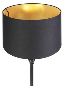 Állólámpa pamut árnyalatú feketével, arannyal 45 cm - Classico