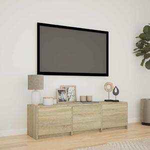 LED-es tévéállvány Sonoma tölgy 140 x 34 x 40 cm Mérnöki fa