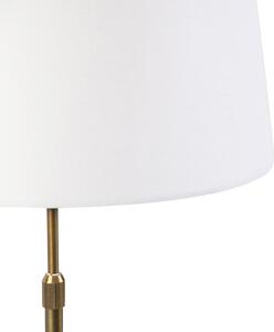 Bronz asztali lámpa fehérnemű árnyalatú fehér 35cm - Parte