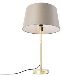 Asztali lámpa arany / sárgaréz, vászon árnyalatú taupe 35 cm - Parte