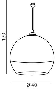 Ipari csillár Silver Ball 40 – Szürke