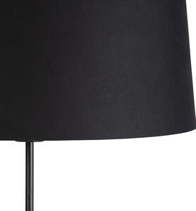 Állólámpa fekete, fekete árnyalattal állítható 45 cm - Parte