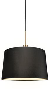 Modern függőlámpa bronz árnyékolóval 45 cm fekete - Combi 1