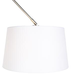 Fehér függesztett lámpa fehérneművel, 35 cm - Blitz I acél
