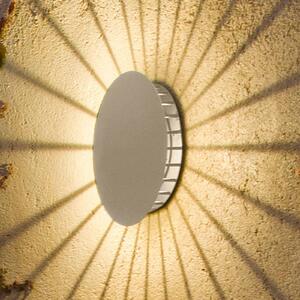 Vibia Meridiano 4720 kültéri fali lámpa, krémfehér, Krém / borostyánsárga, Rozsdamentes acél, Modern