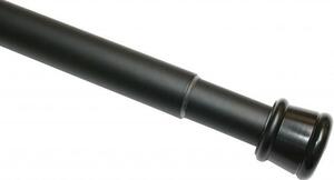 Rugós vitrázsrúd 26/23 mm fekete matt, 126 - 220 cm
