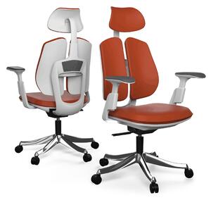Ergonomikus irodai szék Liftor Active, narancssárga (valódi bőr)