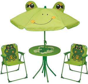 Szett LEQ MELISENDA Rana, béka, napernyő 105 cm, asztal 50 cm, 2 szék