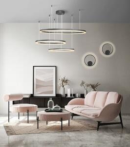 Modern csillár Halo 120+100+80 CCT fekete távirányítóval