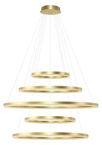 Modern csillár Halo Pendant 150+120+100+80+60 Cct arany távirányítóval – Moderný