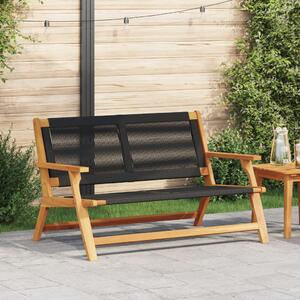 VidaXL Kerti bútor Fekete 122 x 78 x 73 cm Tömör Akácfa
