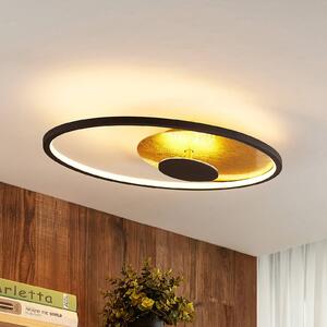 Lindby LED mennyezeti lámpa Feival, 61 cm, rozsda/arany, dimmelhető, dimmelhető, Barna / rozsda, Nappali / Étkező, fém, Modern