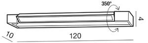 LED fali lámpa Dali 30 4000K arany