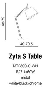 Design asztali lámpa Zyta S Asztali fekete/arany