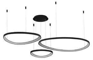 Modern LED csillár Amanda 42+62+82 CCT fekete