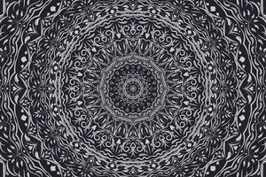 Tapéta Mandala vintage stílusban fekete fehérben