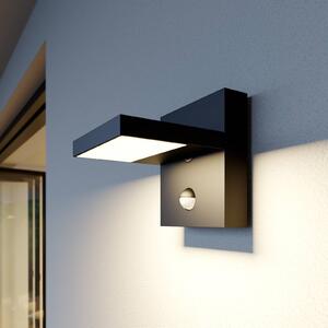 Lucande LED kültéri falilámpa Silvan, antracit, érzékelő, IP54