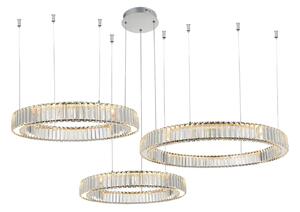 Luxus szabályozható csillár Spark 40+60+80 Chrome – Króm
